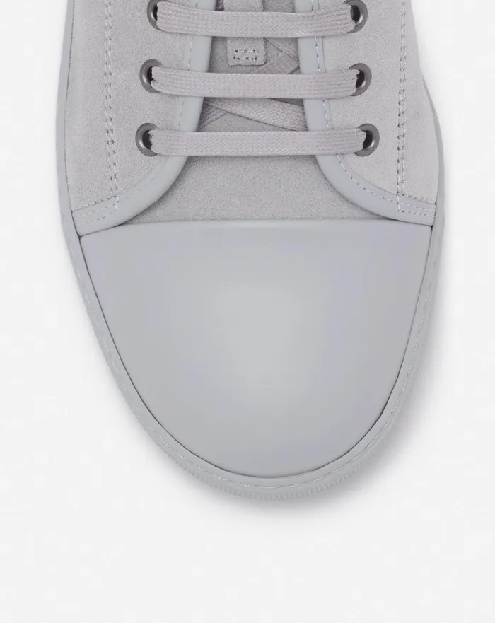 Dbb1 Leather And Suede Sneakers Light Greylight Grey Men Lanvin Sneakers