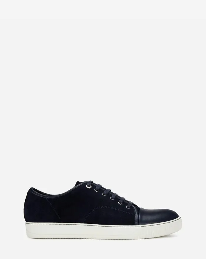 Dbb1 Leather And Suede Sneakers Navy Blue Men Lanvin DBB1
