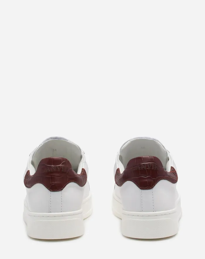 Ddb0 Leather Sneakers Whitebrown Women Lanvin Sneakers