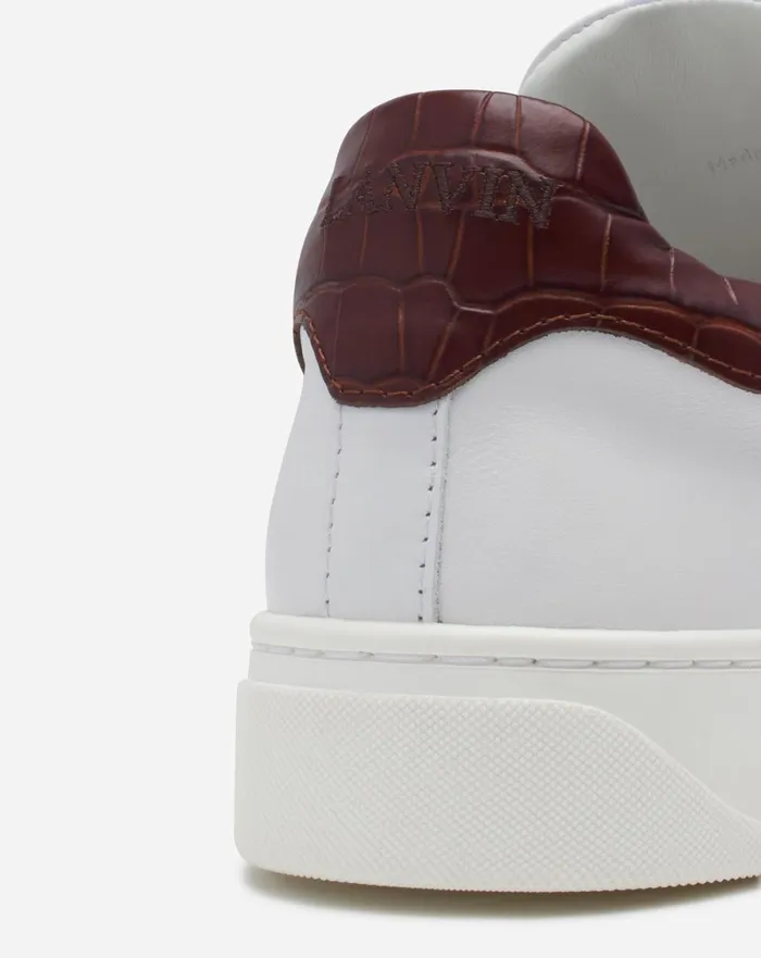 Ddb0 Leather Sneakers Whitebrown Women Lanvin Sneakers