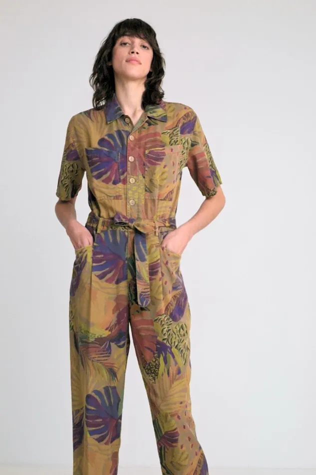 Desigual Camoflower Tencel Jumpsuit Women Pants and Leggings