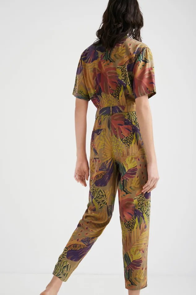 Desigual Camoflower Tencel Jumpsuit Women Pants and Leggings