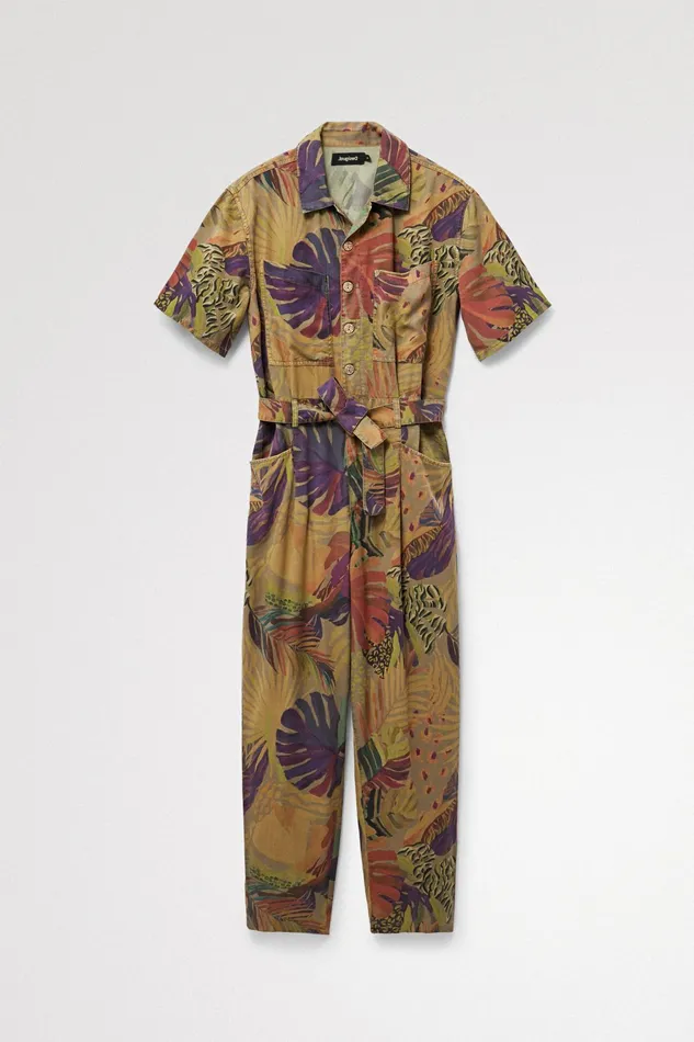 Desigual Camoflower Tencel Jumpsuit Women Pants and Leggings