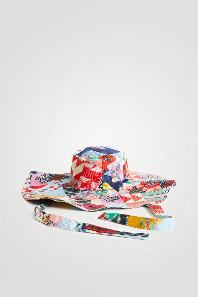Desigual Johnson Hartig Patchwork Widebrimmed Hat Women Hats
