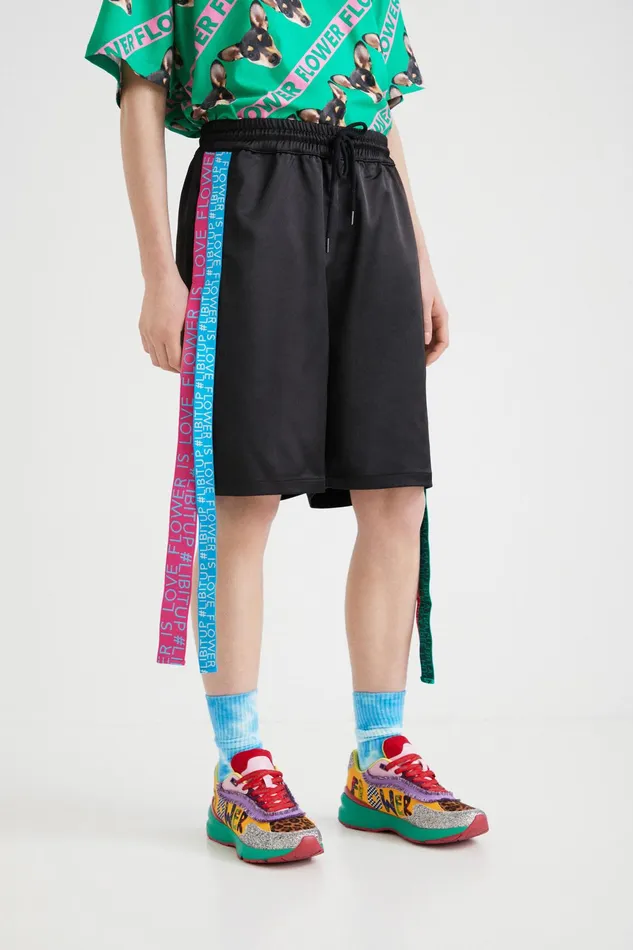 Desigual Johnson Hartig Ribbon Shorts Women Pants and Leggings