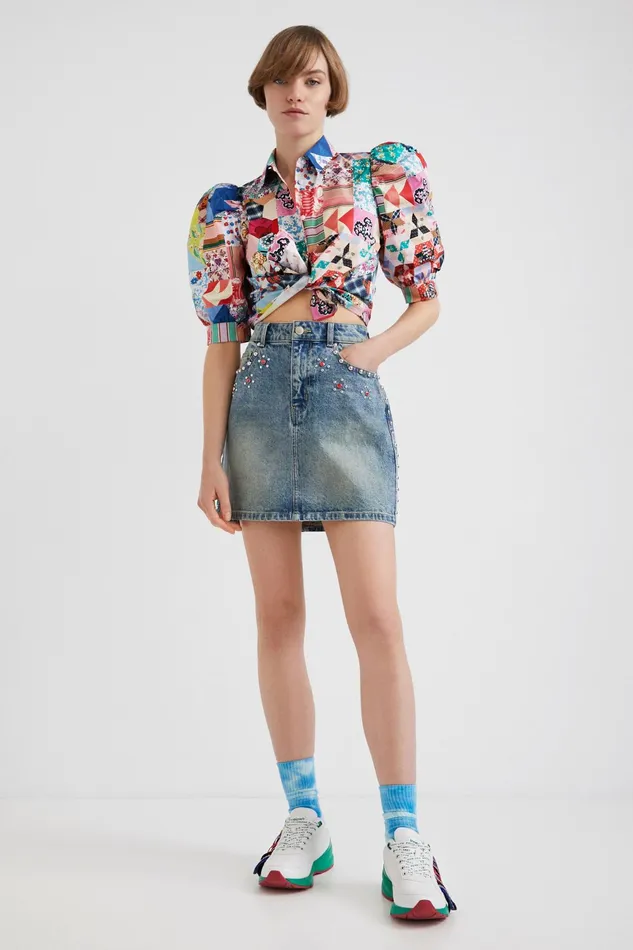 Desigual Johnson Hartig Studded Miniskirt Women Skirts and Shorts