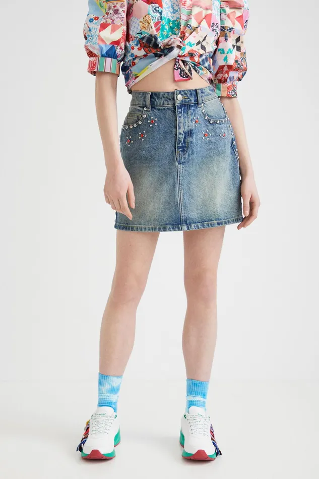 Desigual Johnson Hartig Studded Miniskirt Women Skirts and Shorts