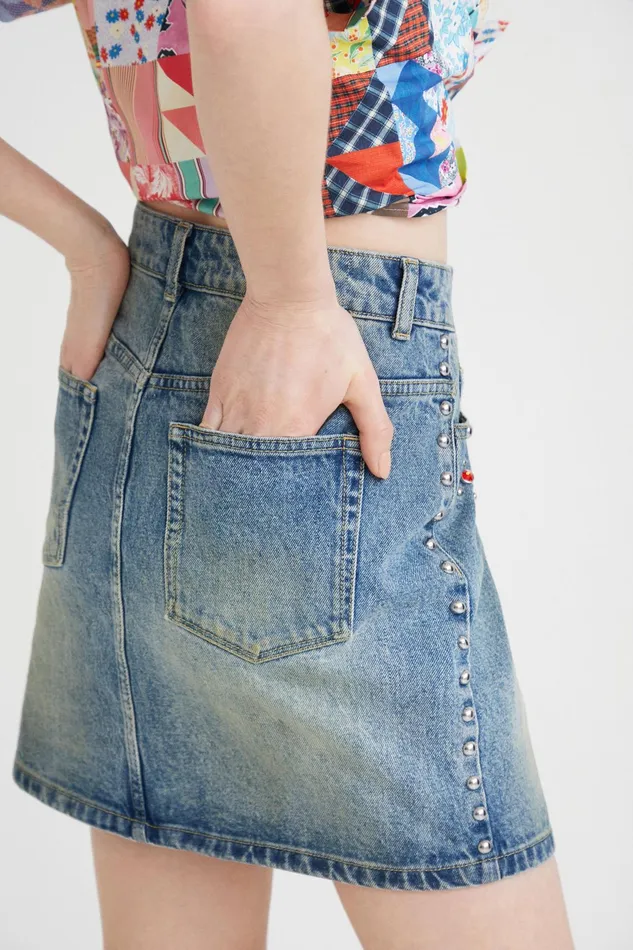 Desigual Johnson Hartig Studded Miniskirt Women Skirts and Shorts