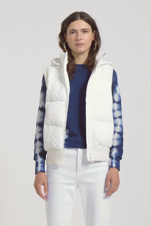 Desigual Lace Quilted Gilet Women Jackets