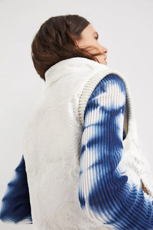 Desigual Lace Quilted Gilet Women Jackets