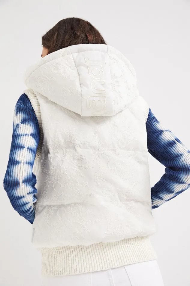 Desigual Lace Quilted Gilet Women Jackets