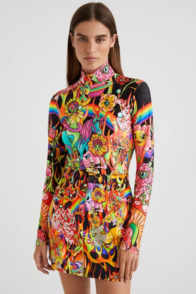 Desigual Longsleeve Slim Tshirt Women Tshirts