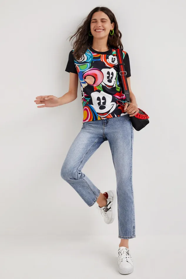 Desigual M Christian Lacroix Mickey Mouse Tshirt Women Tshirts