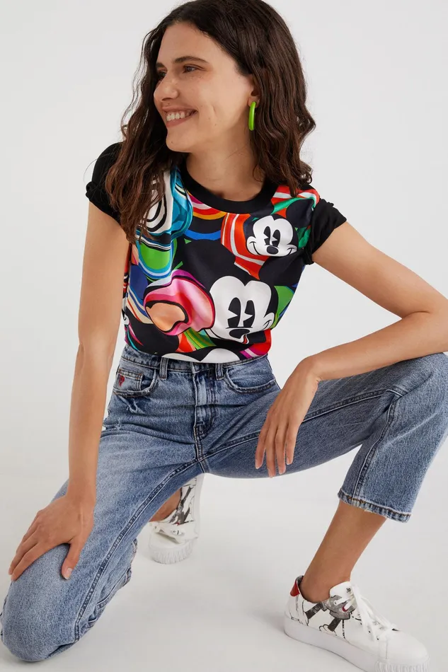 Desigual M Christian Lacroix Mickey Mouse Tshirt Women Tshirts