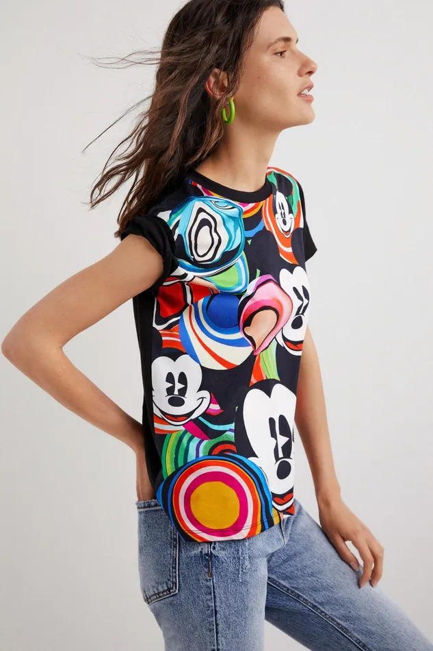 Desigual M Christian Lacroix Mickey Mouse Tshirt Women Tshirts