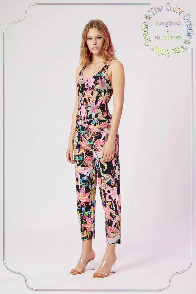Desigual Mum Fit Ankle Grazer Trousers Women Pants and Leggings