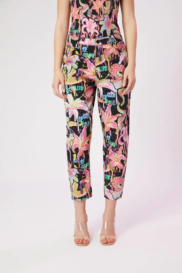 Desigual Mum Fit Ankle Grazer Trousers Women Pants and Leggings