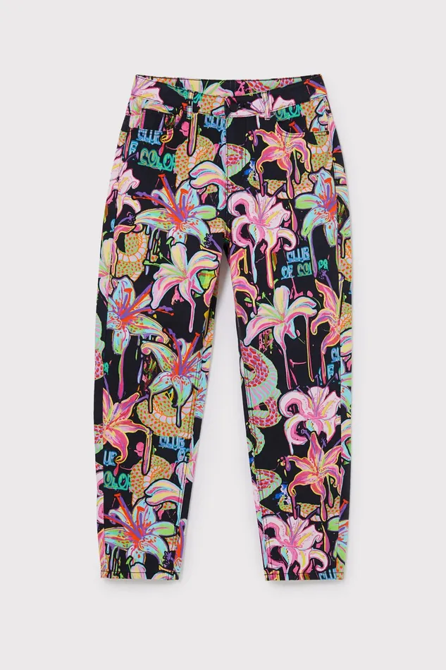 Desigual Mum Fit Ankle Grazer Trousers Women Pants and Leggings