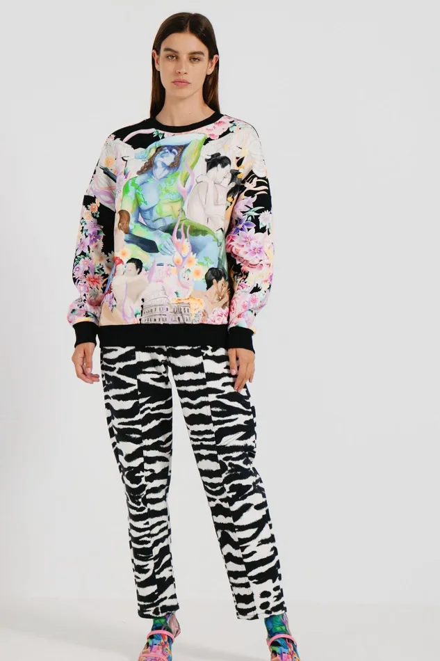 Desigual Oversized Plush Sweatshirt Women Sweatshirts