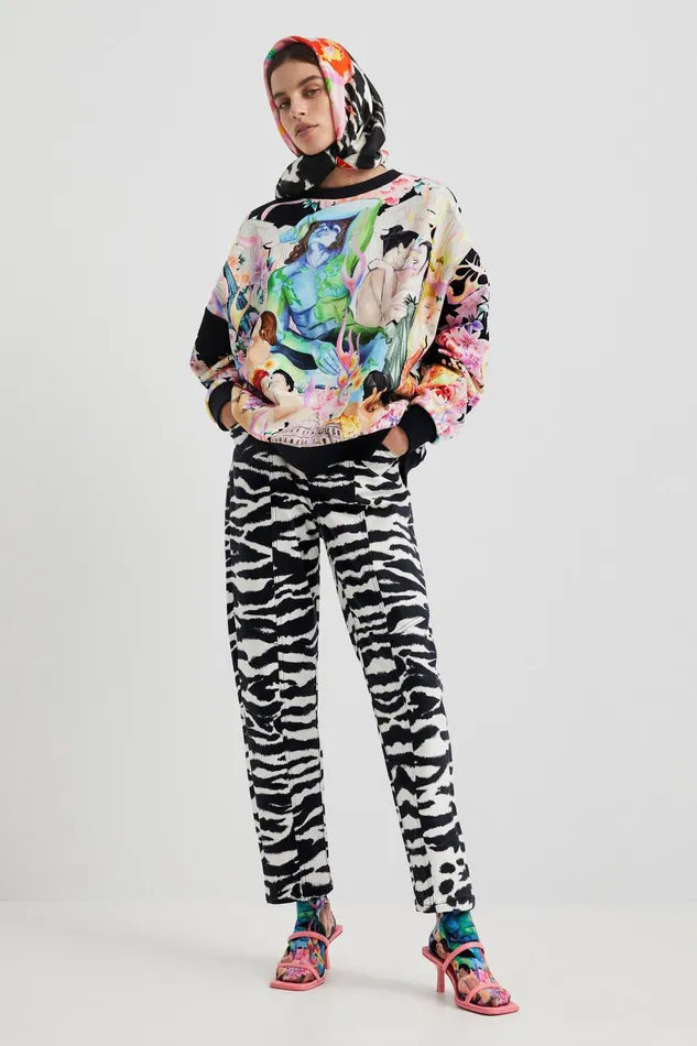 Desigual Oversized Plush Sweatshirt Women Sweatshirts