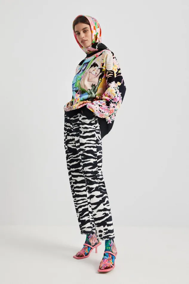 Desigual Oversized Plush Sweatshirt Women Sweatshirts