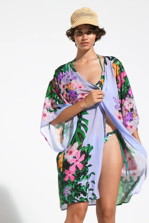 Desigual Parrot Kimono Women Swimwear