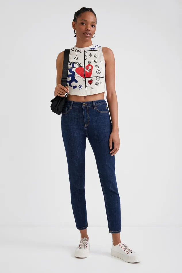 Desigual Skinny Ankle Grazer Jeans Women Jeans
