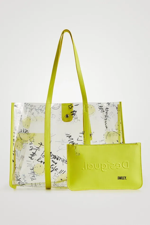 Desigual Smiley Shopper Bag Women Shopper and Tote Bags