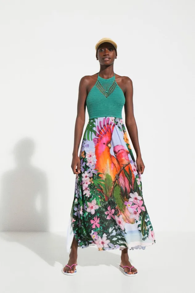 Desigual Tropical Beach Dress Women Swimwear