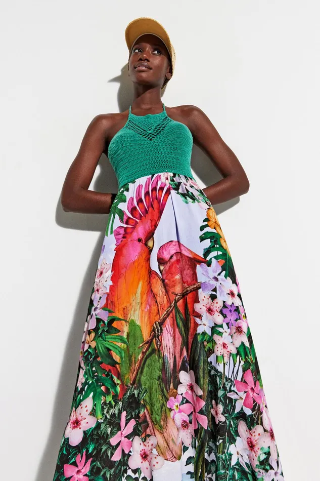 Desigual Tropical Beach Dress Women Swimwear