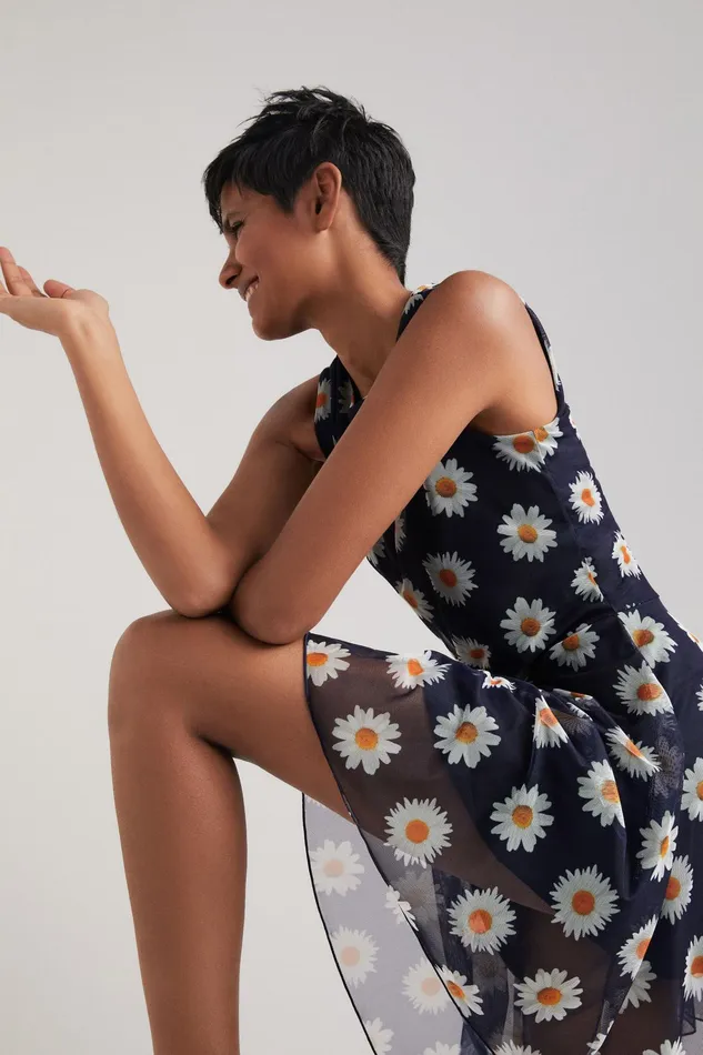 Desigual Tulle Daisy Dress Women Dresses