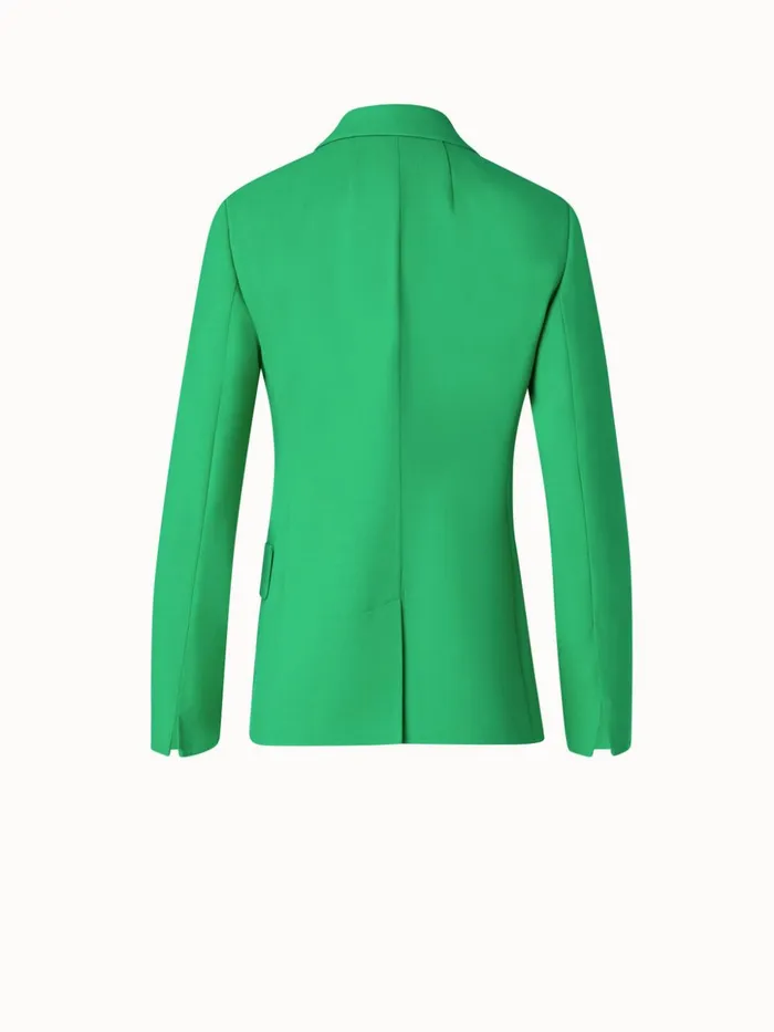 Double Breasted Jacket In Wool DoubleFace Leaf Women Akris Jackets