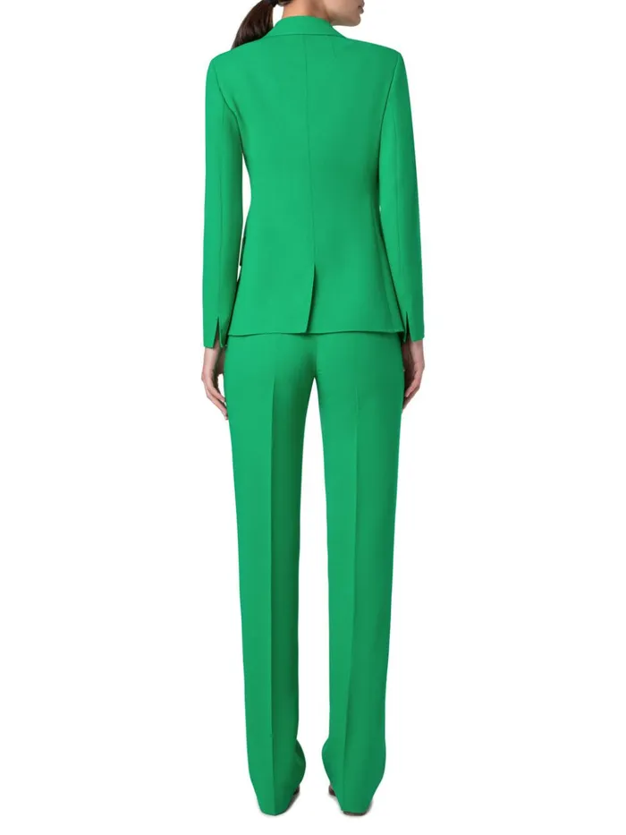 Double Breasted Jacket In Wool DoubleFace Leaf Women Akris Jackets