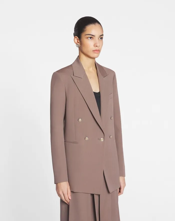 Doublebreasted Jacket Marron Glace Women Lanvin Coats and Jackets