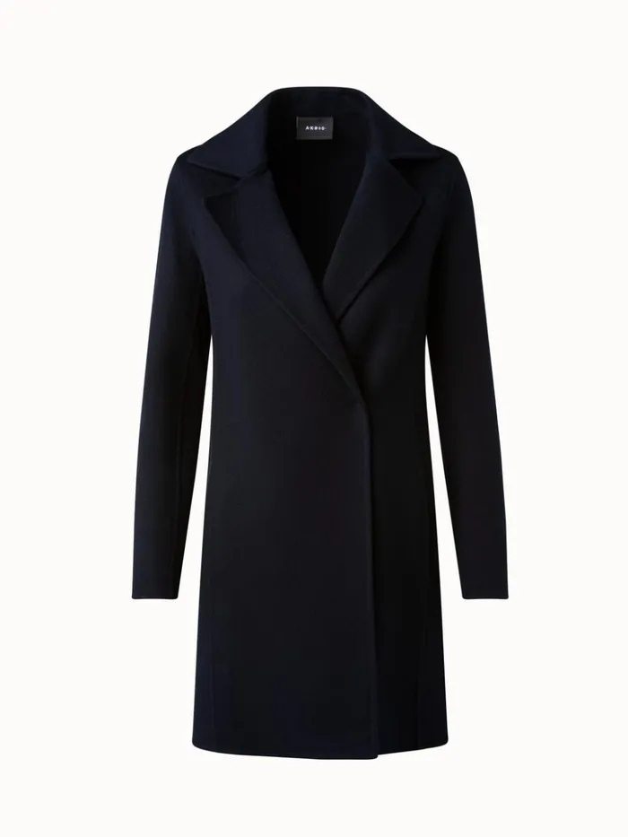 DoubleFace Cashmere Coat Navy Women Akris Coats