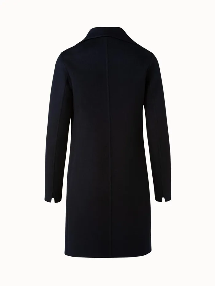DoubleFace Cashmere Coat Navy Women Akris Coats