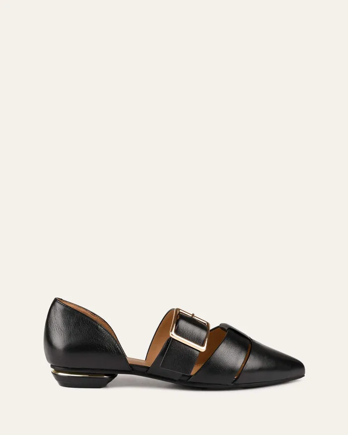 DRESS Carla dress flats black leather jomercer Women