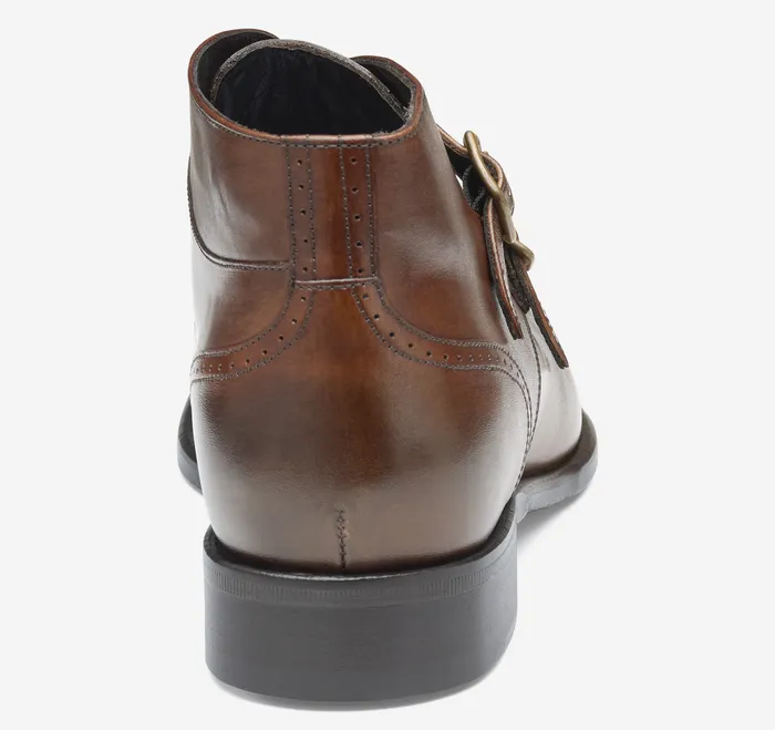 Dress Shoes Ellsworth Double Buckle Boot Brown HandStained Calfskin 8211 Johnston and Murphy Men