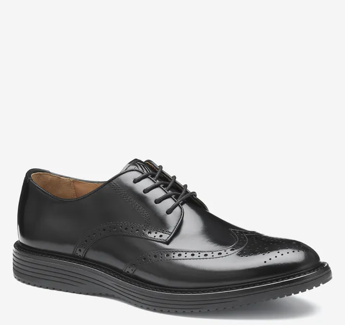 Dress Shoes Johnston and Murphy Men Upton Wingtip Black Full Grain