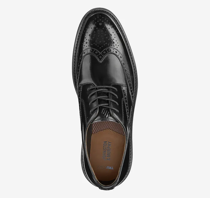 Dress Shoes Johnston and Murphy Men Upton Wingtip Black Full Grain