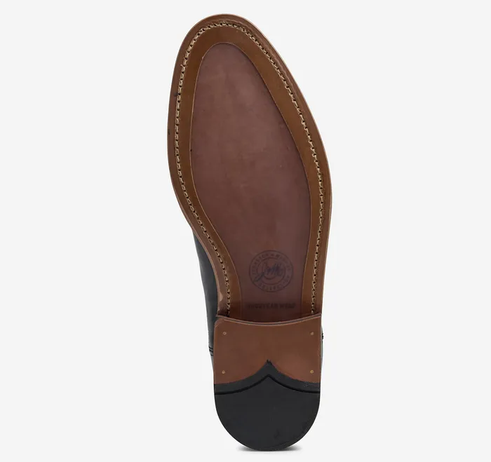 Dress Shoes Men Johnston and Murphy Dudley Chelsea Boot Black DipDyed Calfskin