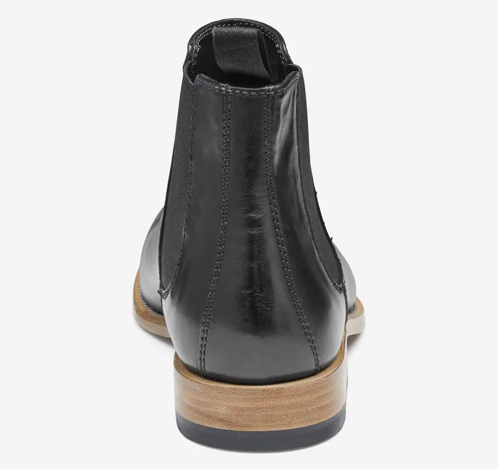 Dress Shoes Men Johnston and Murphy Dudley Chelsea Boot Black DipDyed Calfskin
