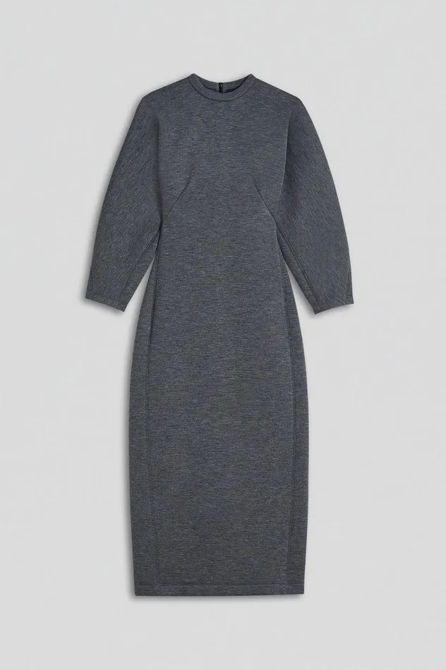 Dresses Scanlan Theodore Women SCUBA COCOON SLEEVE DRESS GREY