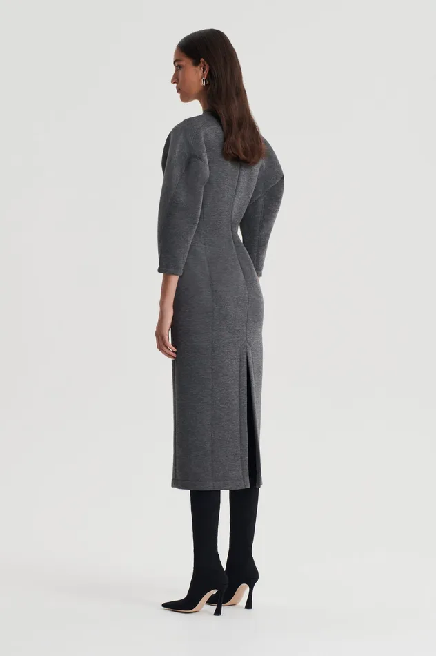 Dresses Scanlan Theodore Women SCUBA COCOON SLEEVE DRESS GREY