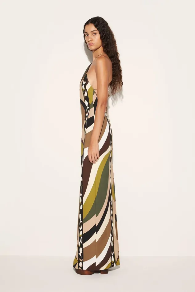 Dresses Women PUCCI PesciPrint Halterneck Long Dress
