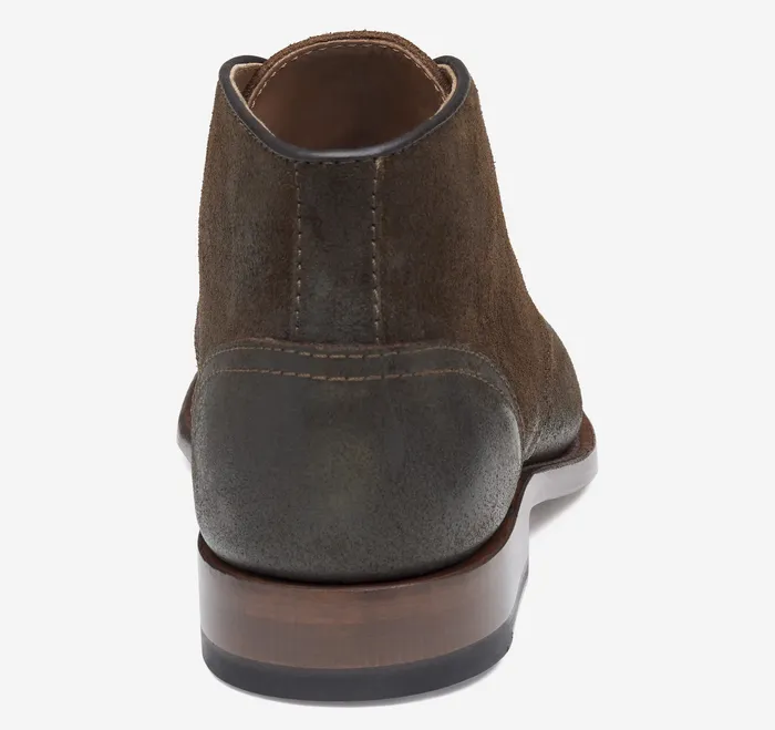 Dudley Chukka Brown Waxed English Suede Men Dress Shoes Johnston and Murphy