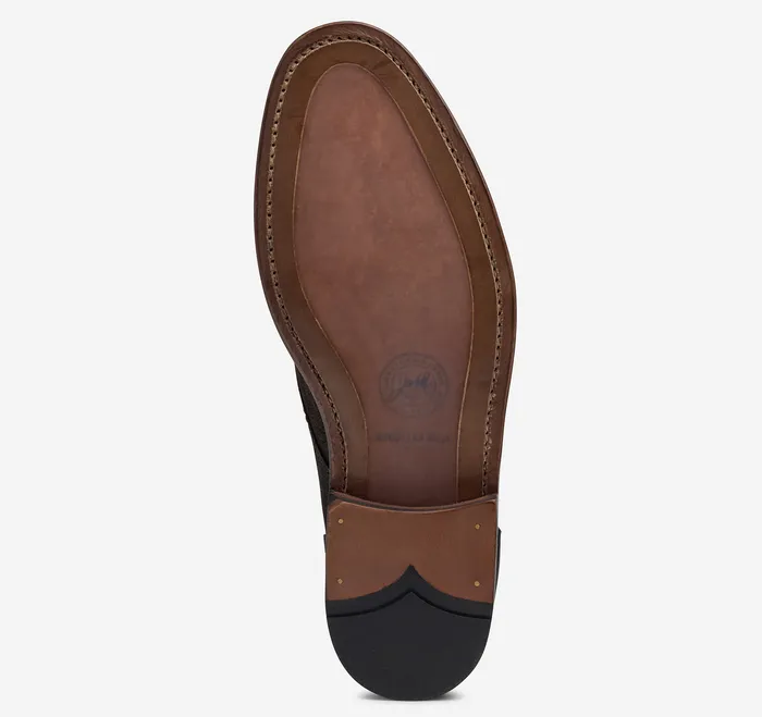 Dudley Chukka Brown Waxed English Suede Men Dress Shoes Johnston and Murphy