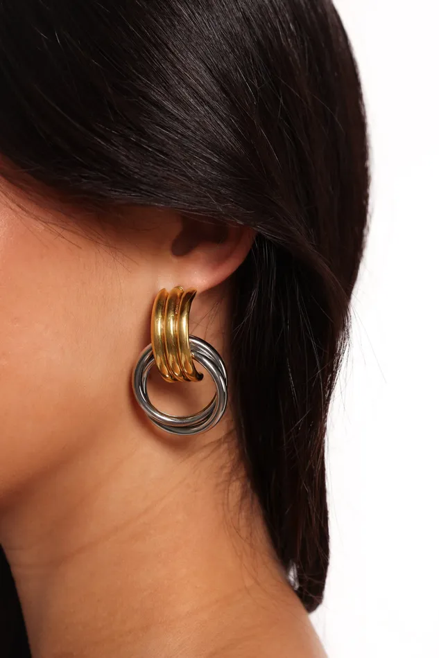 Earrings petalandpup Women Cyra Earrings 8211 GoldSilver GoldSilver