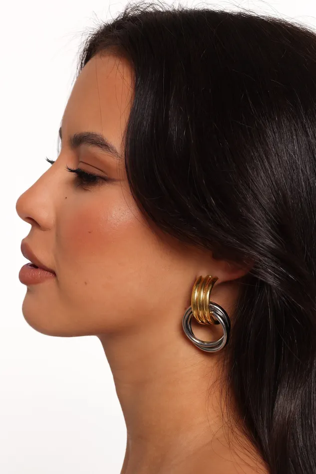 Earrings petalandpup Women Cyra Earrings 8211 GoldSilver GoldSilver