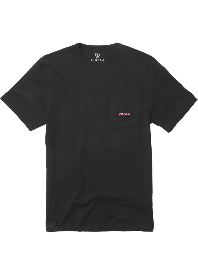 Eco Tees Men Reaper Organic Pkt Tee Phantom Vissla Eco Tees Men Reaper Organic Pkt Tee Phantom Vissla